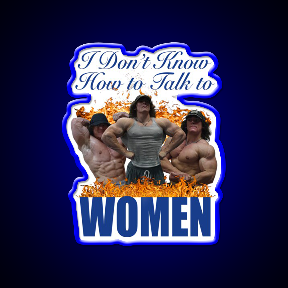 I Dont Know How To Talk To Women Gym Fitness Led Neon Sign Rgb Color - LED neon sign view 5