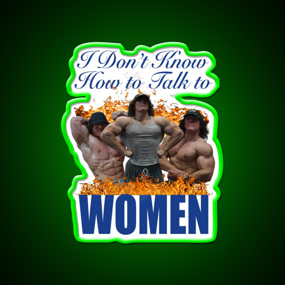 I Dont Know How To Talk To Women Gym Fitness Led Neon Sign Rgb Color - LED neon sign view 8