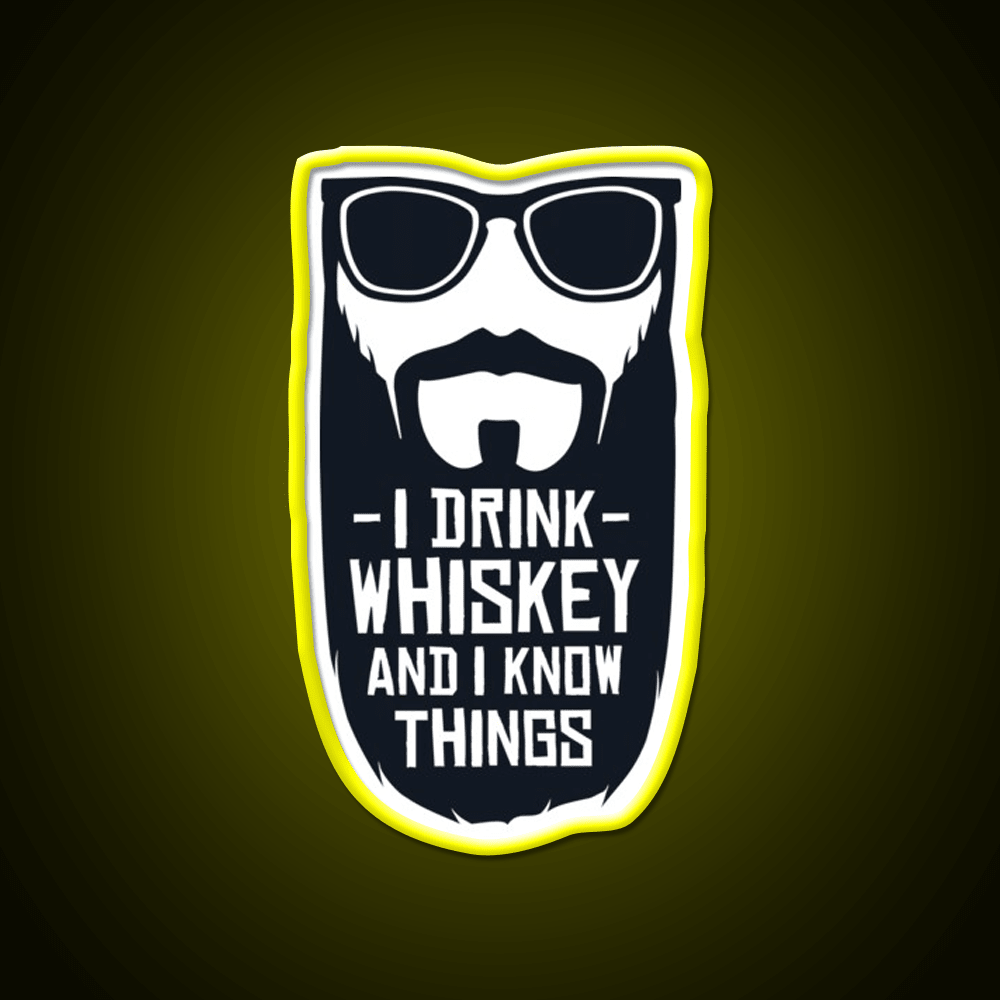 I Drink Whiskey And I Know Things Whiskey Drink Bar Led Neon Sign Rgb Color - Shineneon