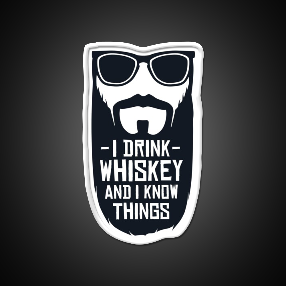 I Drink Whiskey And I Know Things Whiskey Drink Bar Led Neon Sign Rgb Color