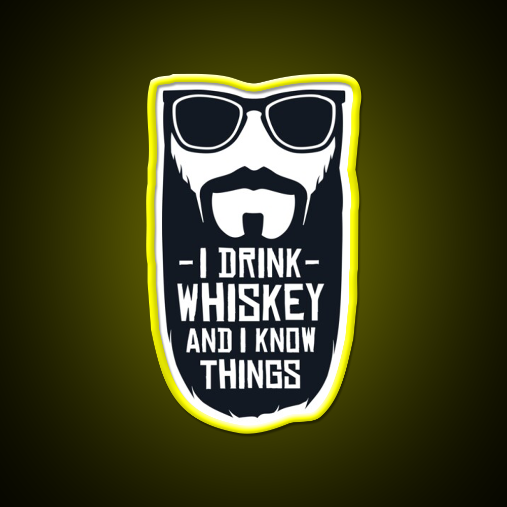 I Drink Whiskey And I Know Things Whiskey Drink Bar Led Neon Sign Rgb Color