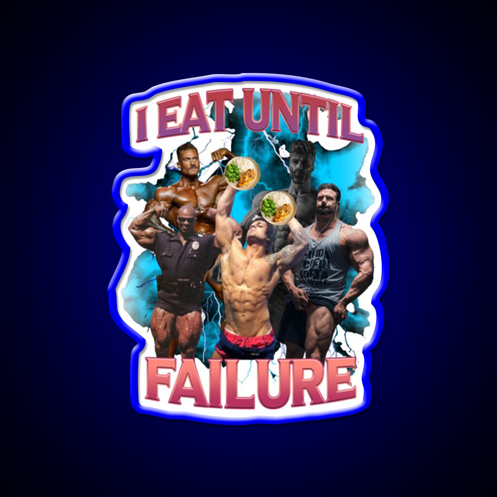 I Eat Until Failure Gym Fitness Led Neon Sign Rgb Color - LED neon sign view 5