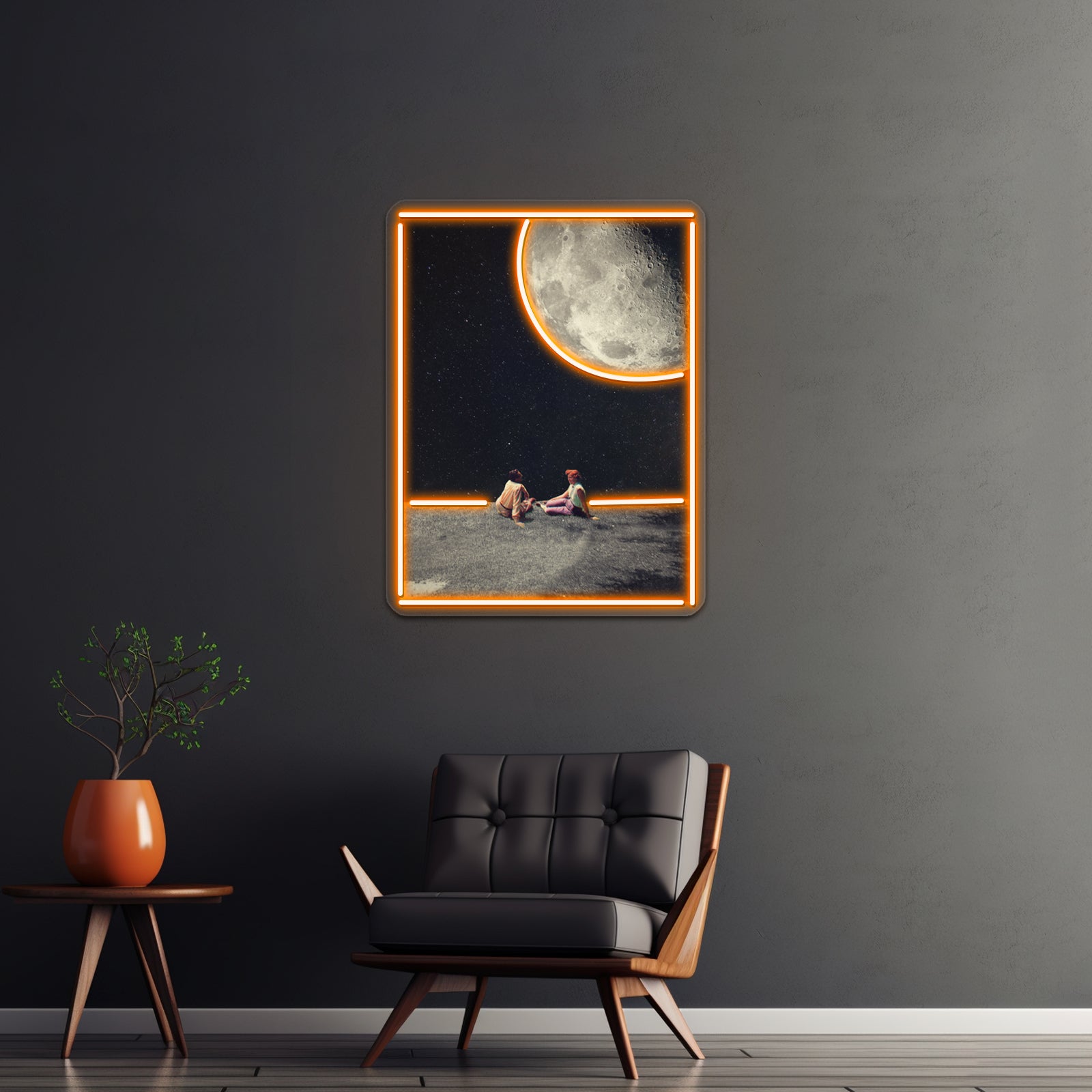 I Need Space Crying Comic Girl Artwork Led Custom Signs