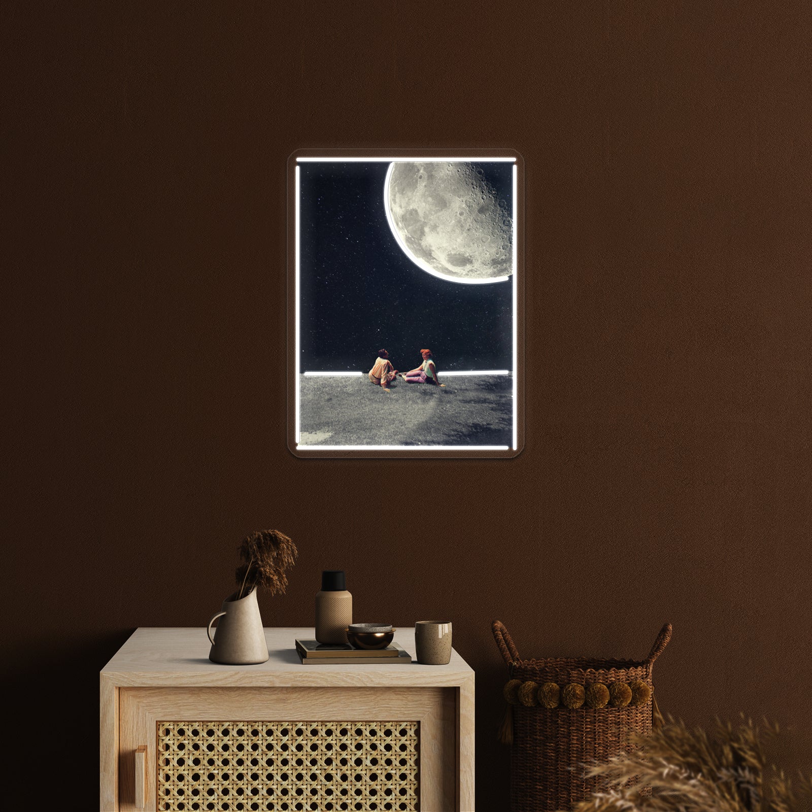 I Need Space Crying Comic Girl Artwork Led Custom Signs