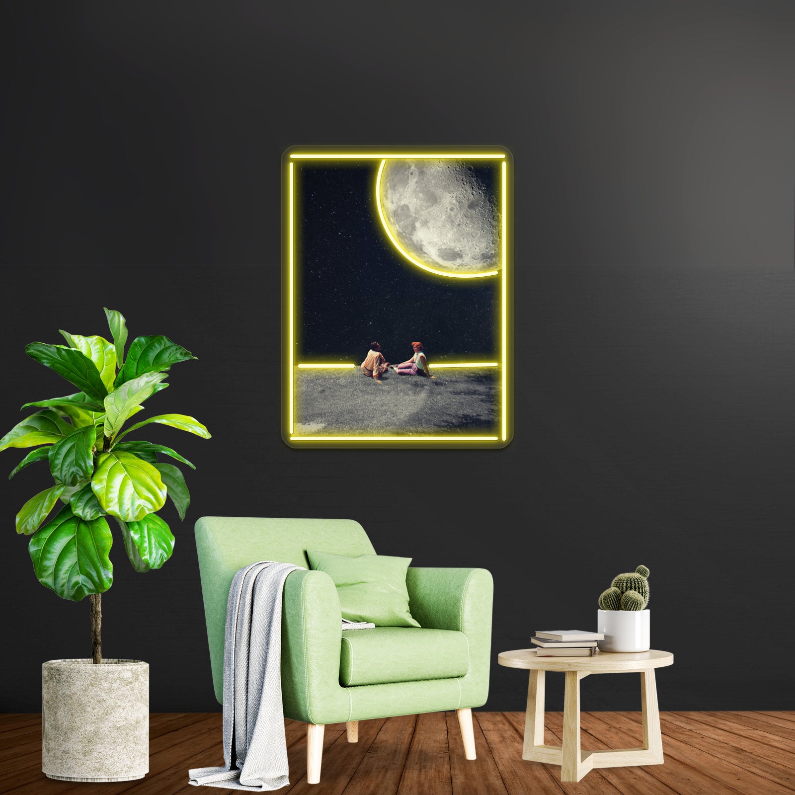 I Need Space Crying Comic Girl Artwork Led Custom Signs