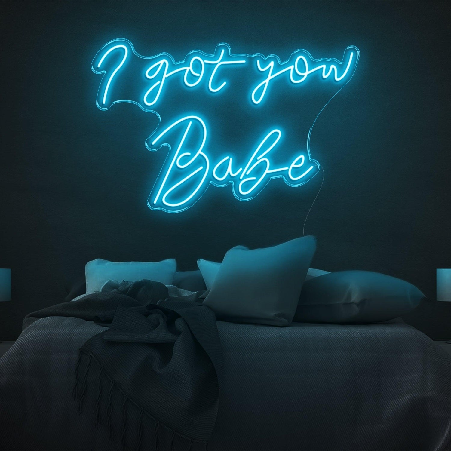I Got You Babe White Led Neon Sign For Couples Bedroom Decor | Shineneon