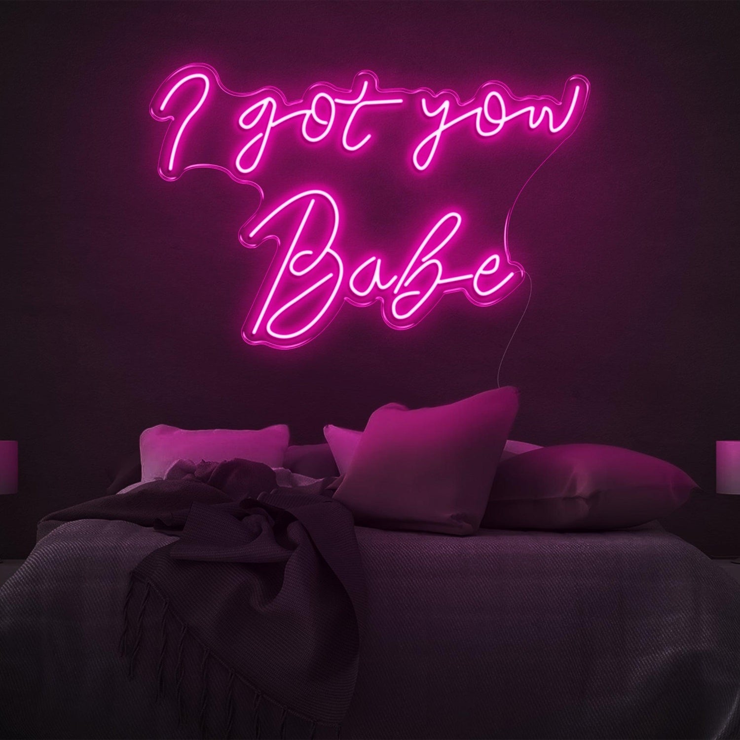 I Got You Babe White Led Neon Sign For Couples Bedroom Decor | Shineneon