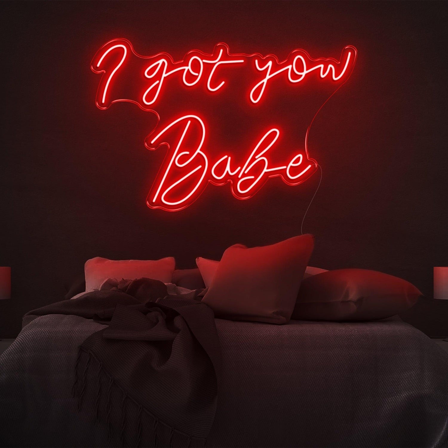 I Got You Babe White Led Neon Sign For Couples Bedroom Decor | Shineneon