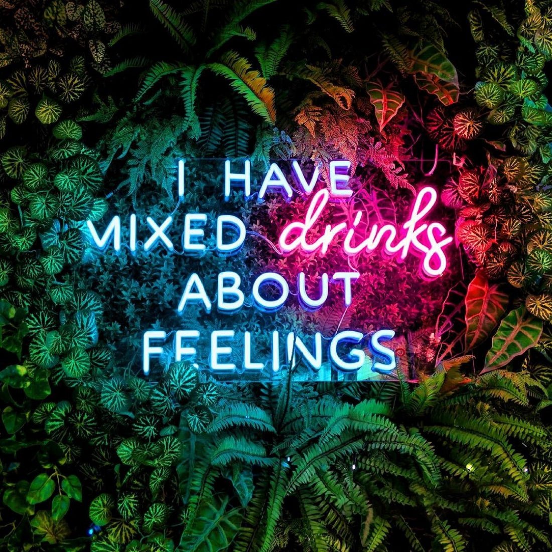 I Have Mixed Drinks About Feelings Led Sign Business Neon Sign - Shineneon