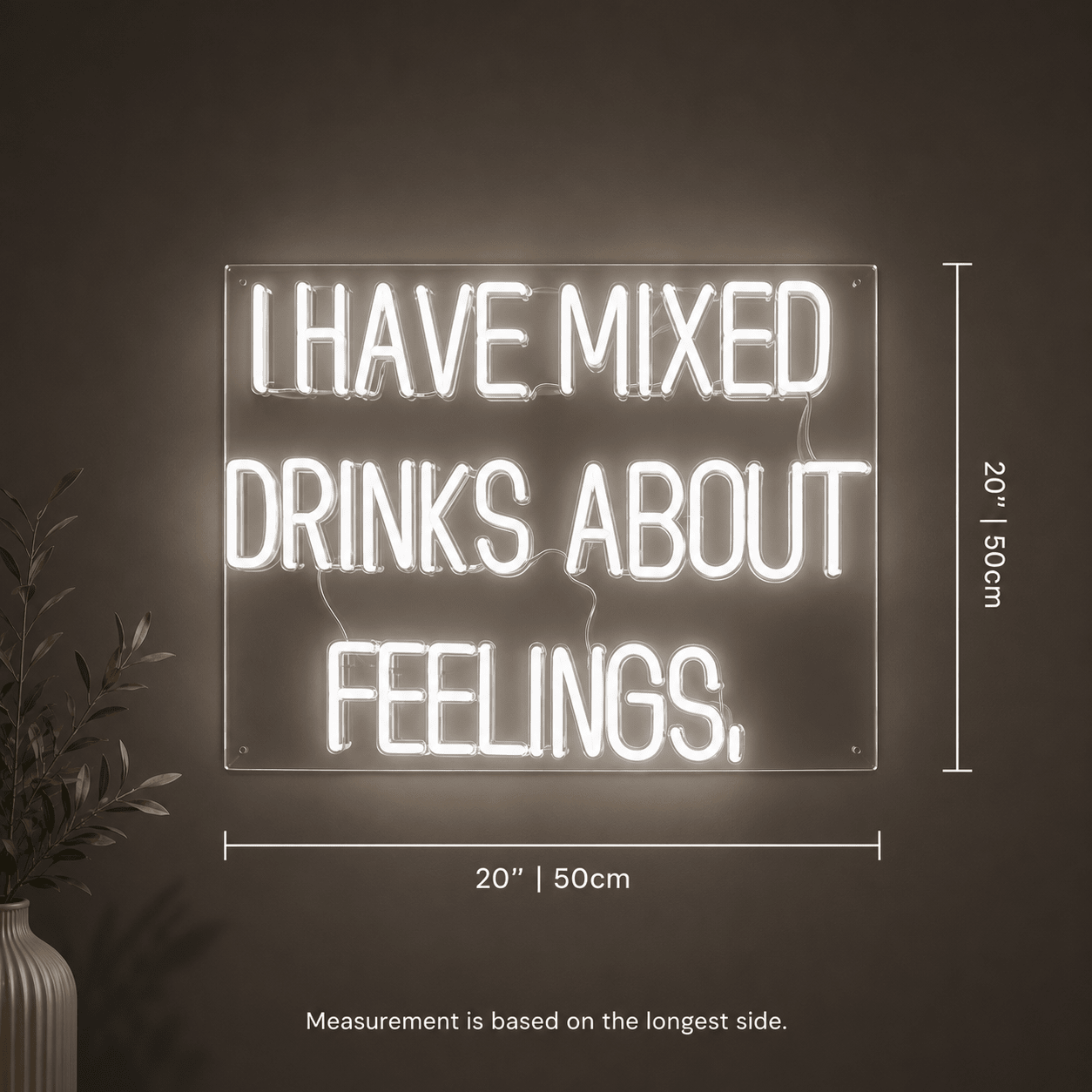 I Have Mixed Drinks About Feelings Wall Decor LED Neon Sign - Shineneon