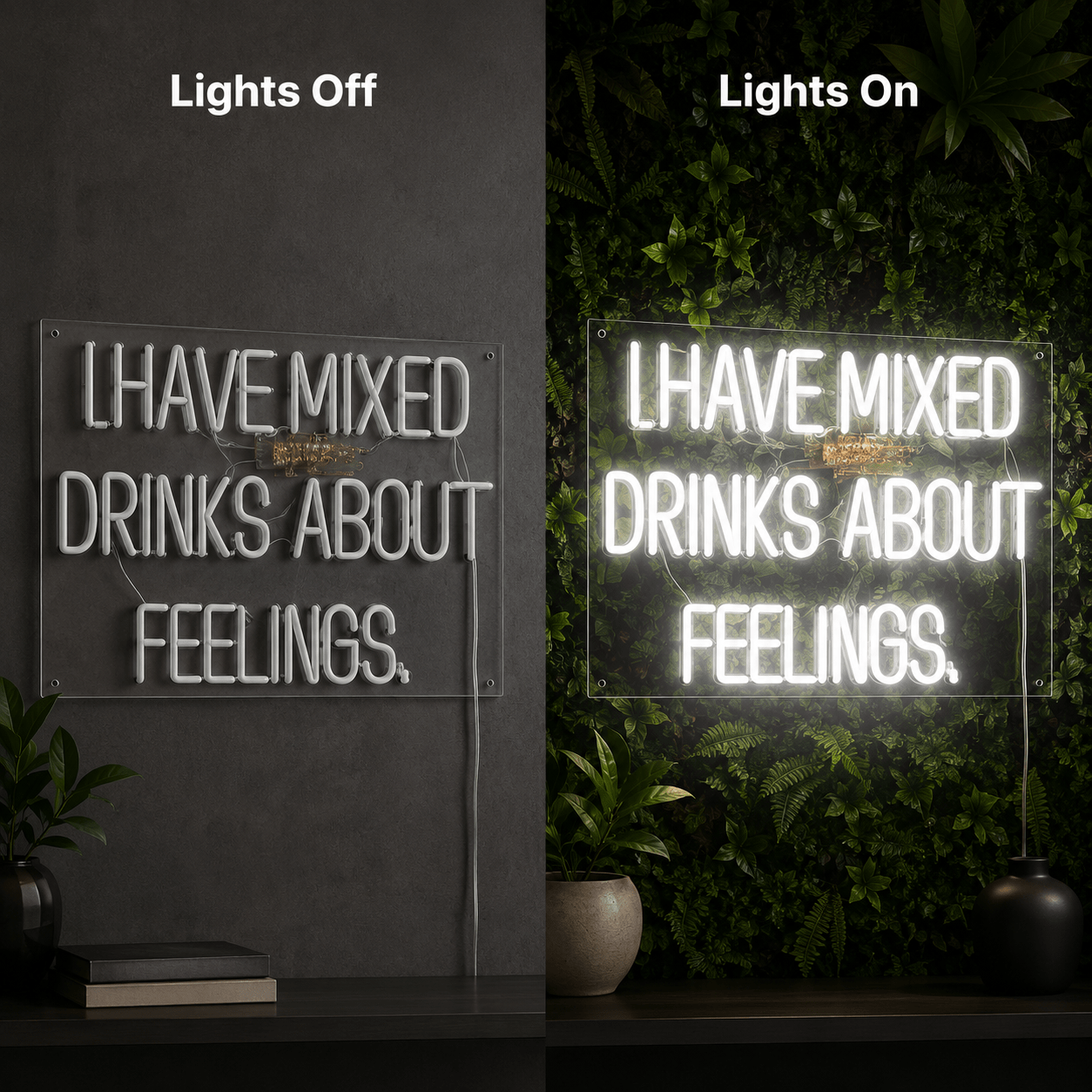 I Have Mixed Drinks About Feelings Wall Decor LED Neon Sign - Shineneon
