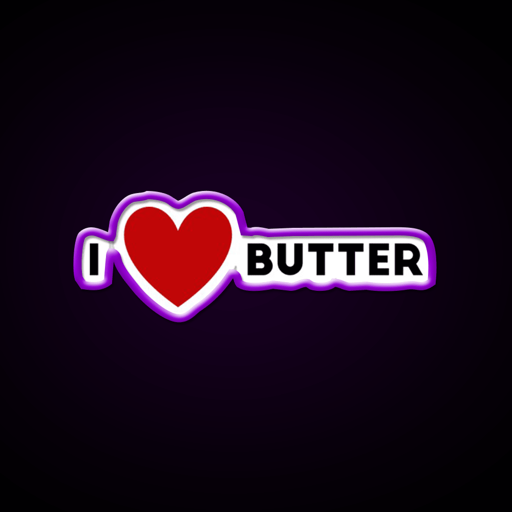 I Heart Butter Fast Food Led Neon Sign For Burger Place Rgb Color - Shineneon