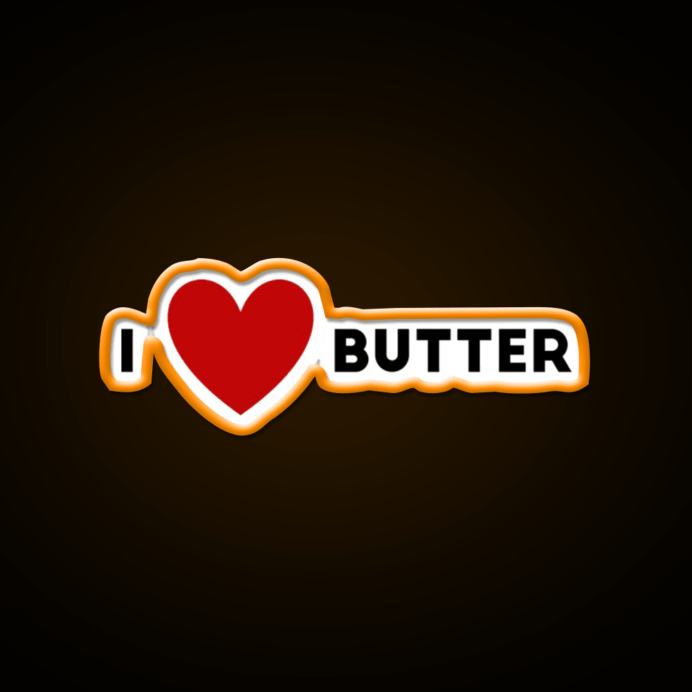 I Heart Butter Fast Food Led Neon Sign For Burger Place Rgb Color - Shineneon