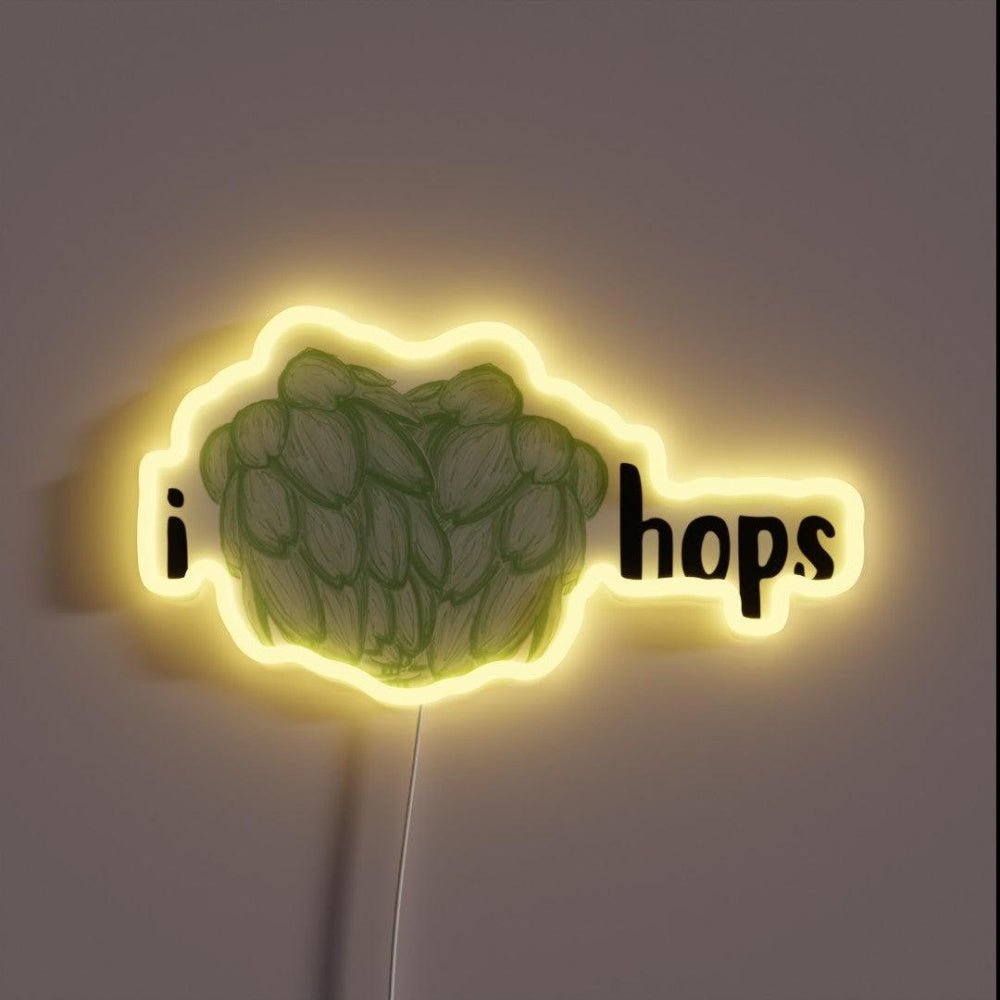 I Heart Hops Rgb Led Neon Sign - Shineneon
