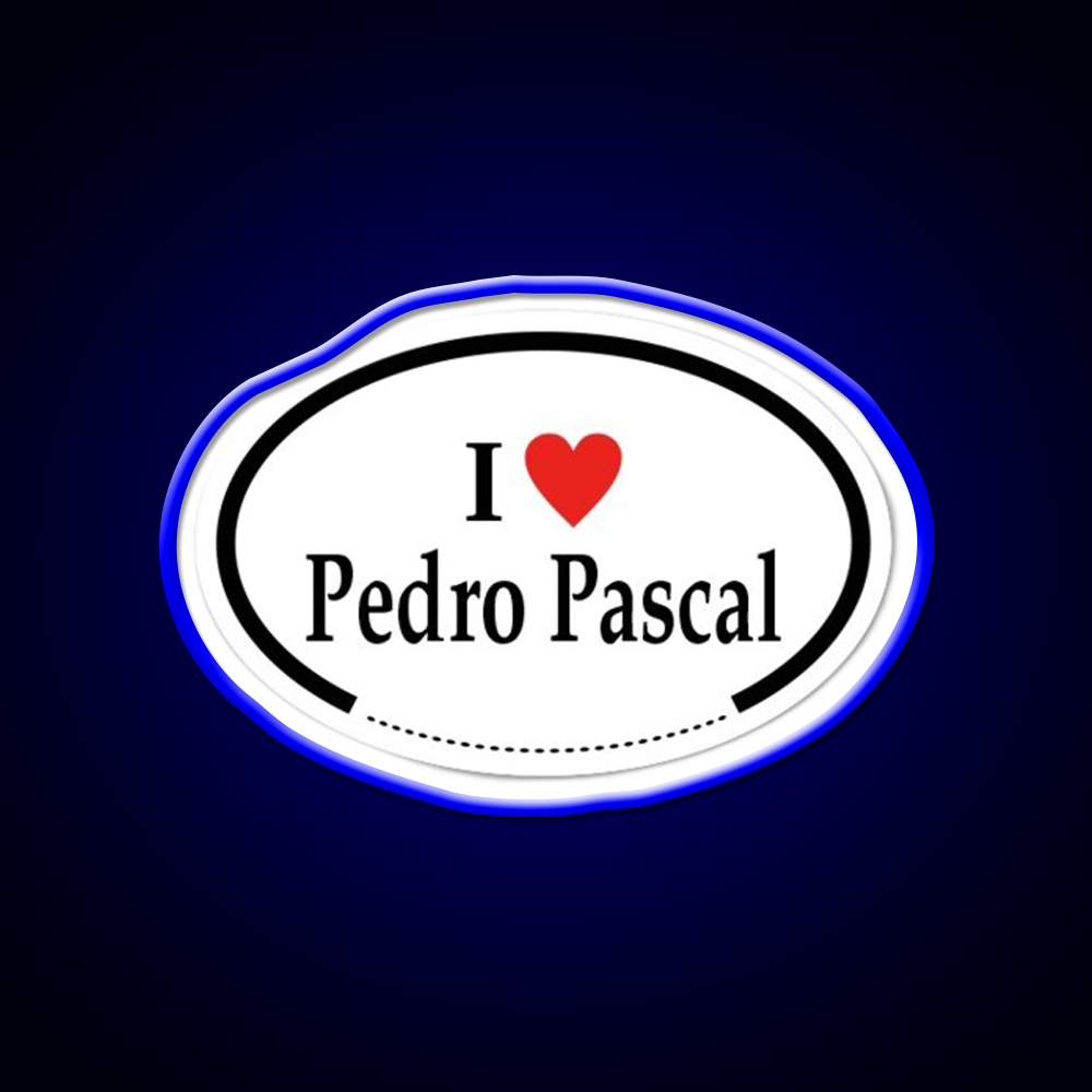 I Heart Pedro Pascal Whiskey Drink Bar Led Neon Sign Rgb Color