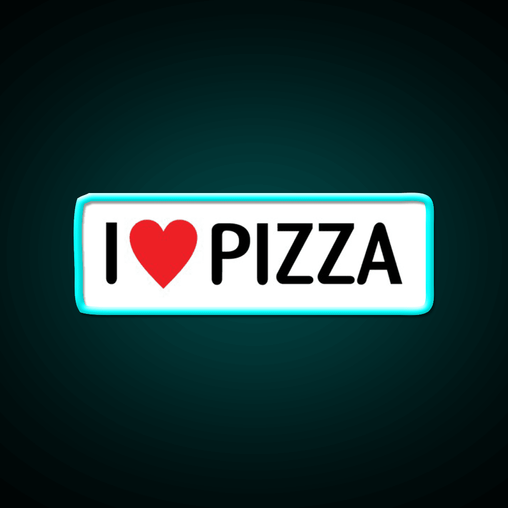 I Heart Pizza Fast Food Led Neon Sign For Burger Place Rgb Color - Shineneon