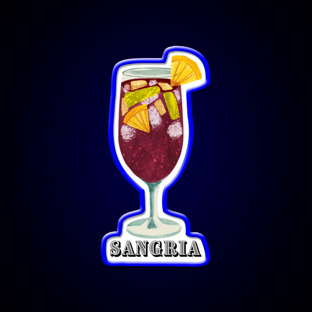 I Just Love Sangria Cocktail Bar Decor Led Neon Sign Rgb Color - Shineneon