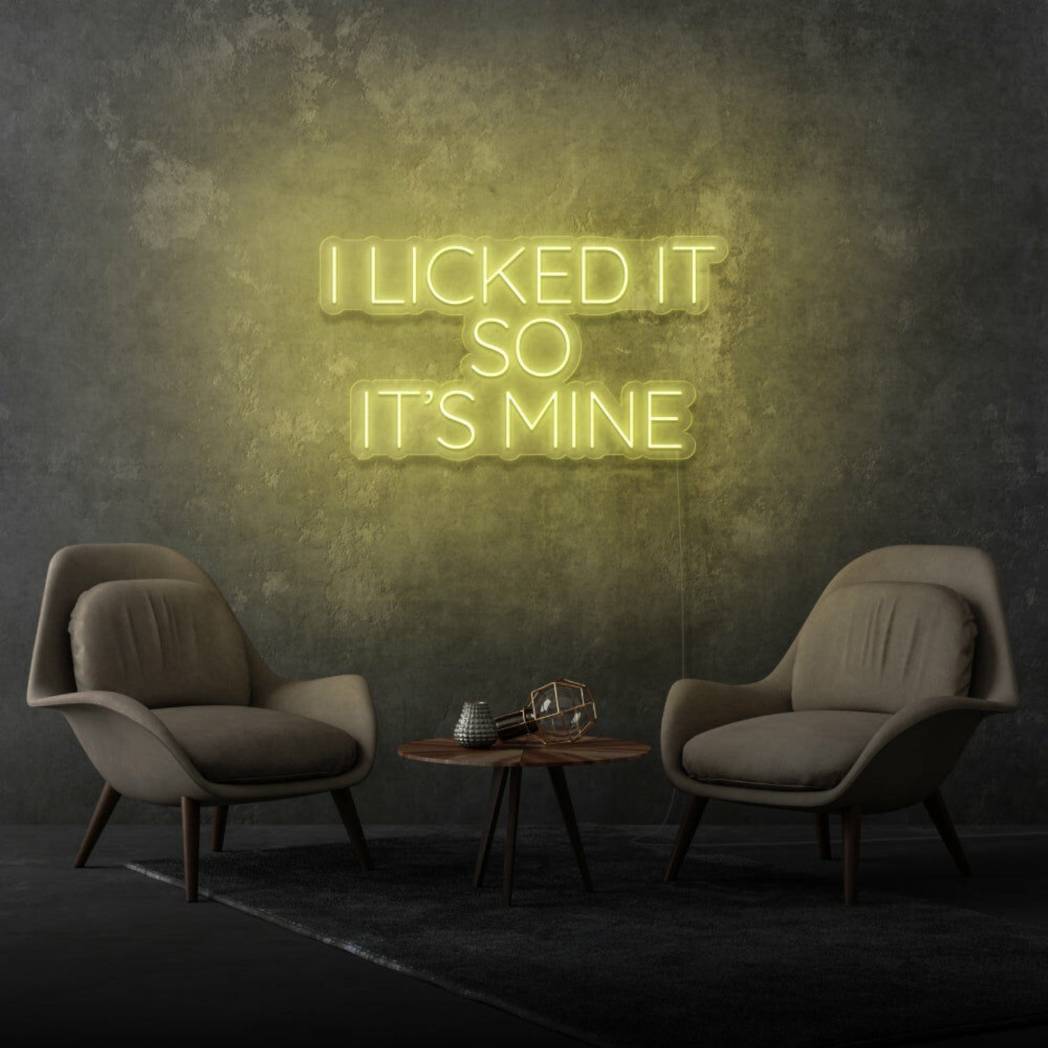 I Licked It So Its Mine Neon Playful Claim Of Ownership | Shineneon