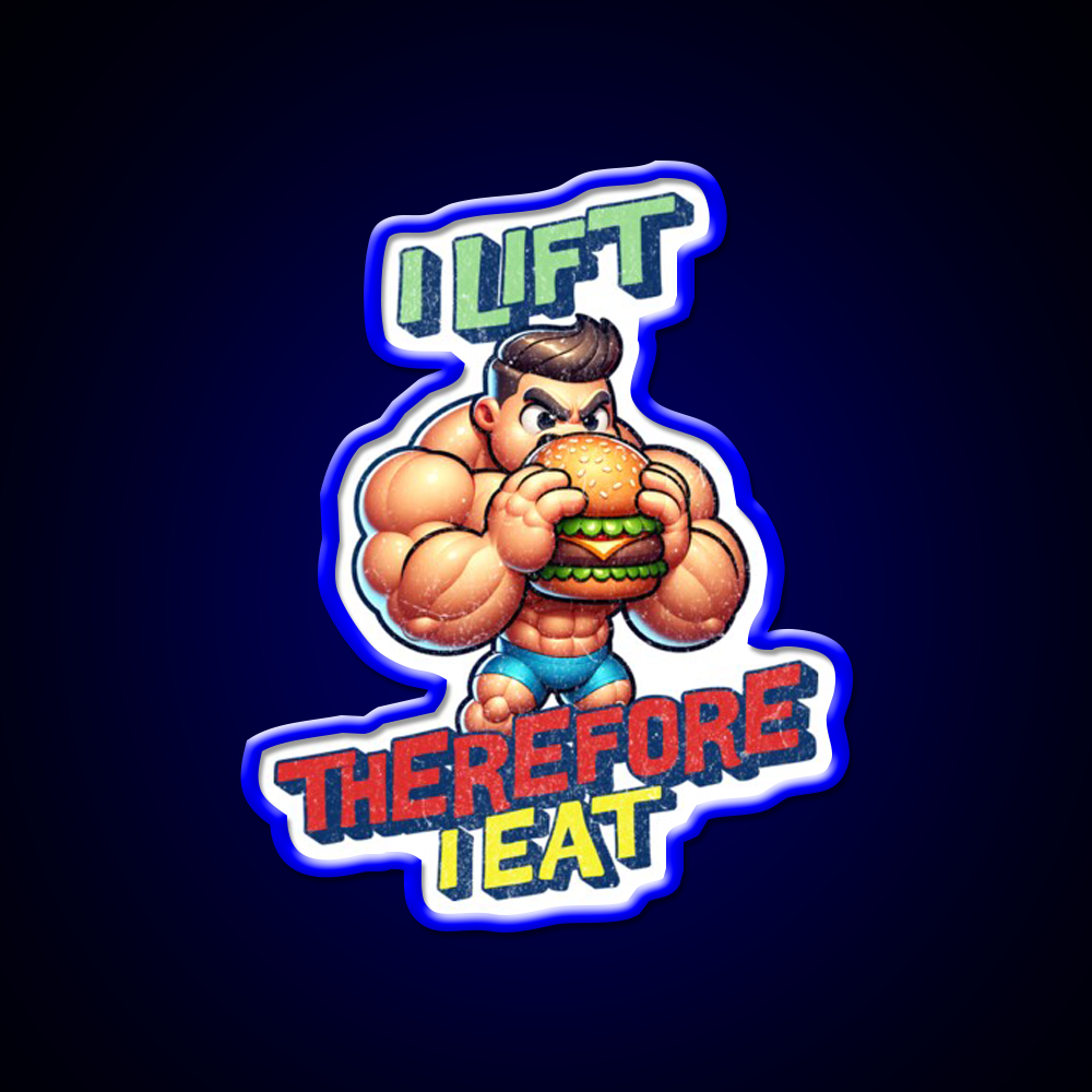 I Lift Therefore I Eat Gym Fitness Led Neon Sign Rgb Color