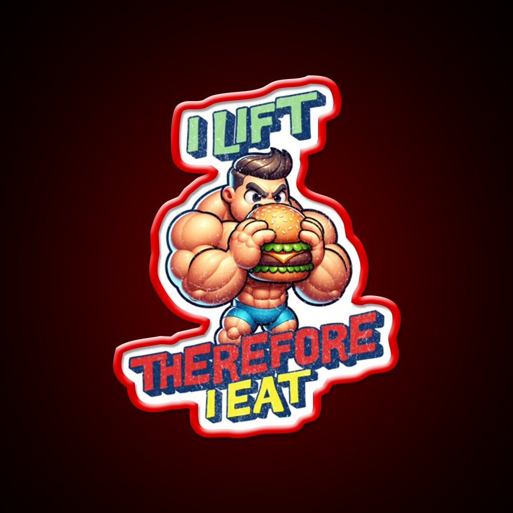 I Lift Therefore I Eat Gym Fitness Led Neon Sign Rgb Color