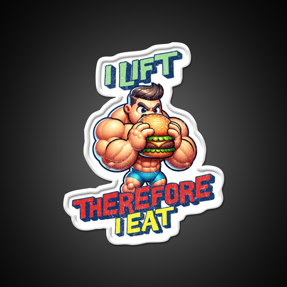 I Lift Therefore I Eat Gym Fitness Led Neon Sign Rgb Color