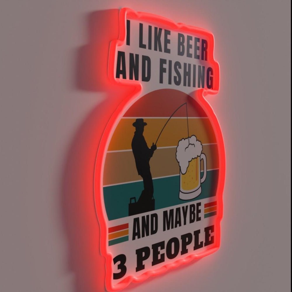 I Like Beer And Fishing Rgb Led Neon Sign - Shineneon