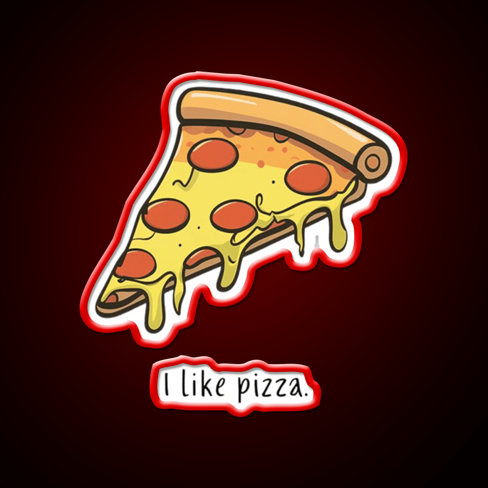 I Like Pizza Fast Food Led Neon Sign For Burger Place Rgb Color - Shineneon