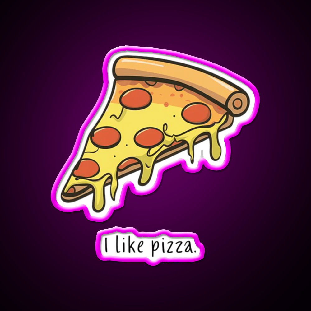 I Like Pizza Fast Food Led Neon Sign For Burger Place Rgb Color - Shineneon
