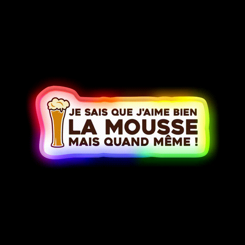 I Like The Foam But Still Dikkenek Beer Bar Decor Led Neon Sign Rgb Color - LED neon sign close-up detail