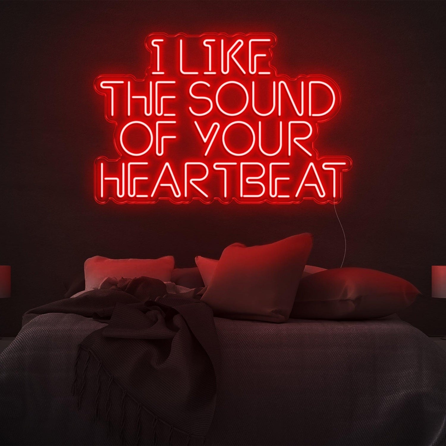 I Like The Sound Of Your Heartbeat Teal Blue Led Neon Sign For Bedroom Decor | Shineneon