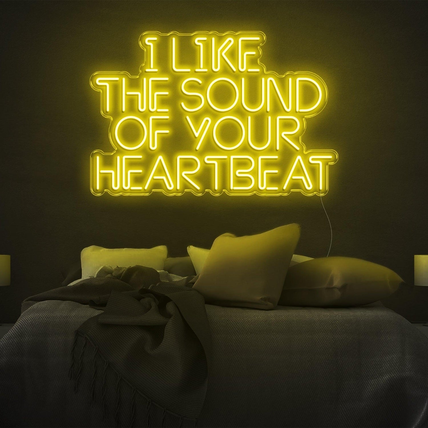 I Like The Sound Of Your Heartbeat Teal Blue Led Neon Sign For Bedroom Decor | Shineneon