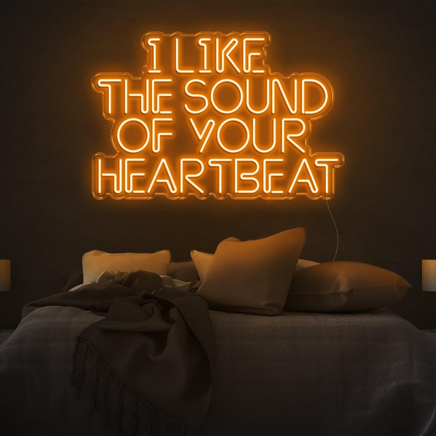 I Like The Sound Of Your Heartbeat Teal Blue Led Neon Sign For Bedroom Decor | Shineneon