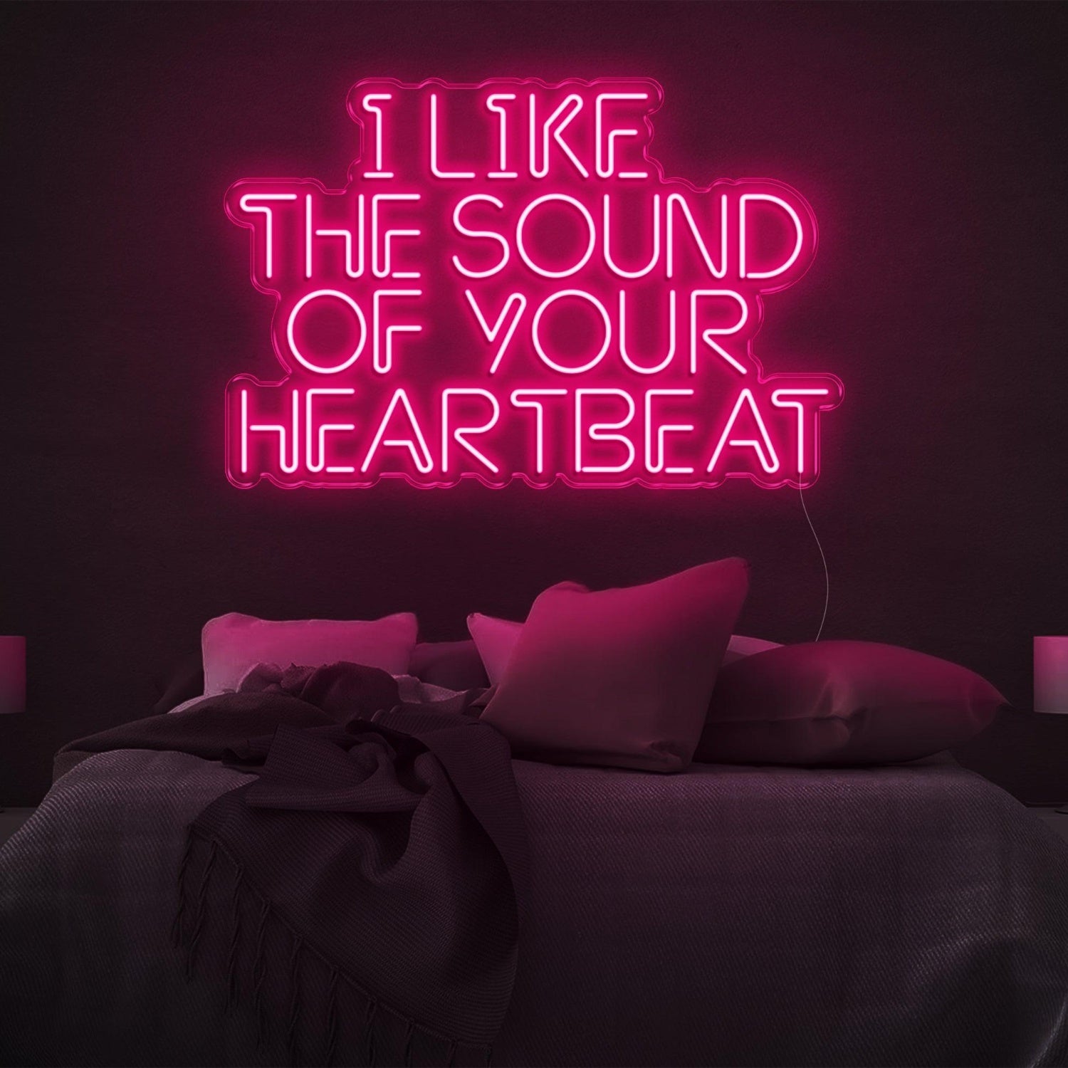 I Like The Sound Of Your Heartbeat Teal Blue Led Neon Sign For Bedroom Decor | Shineneon