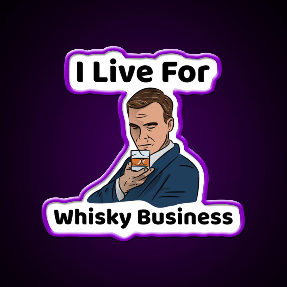 I Live For Whisky Business Whiskey Drink Bar Led Neon Sign Rgb Color - Shineneon