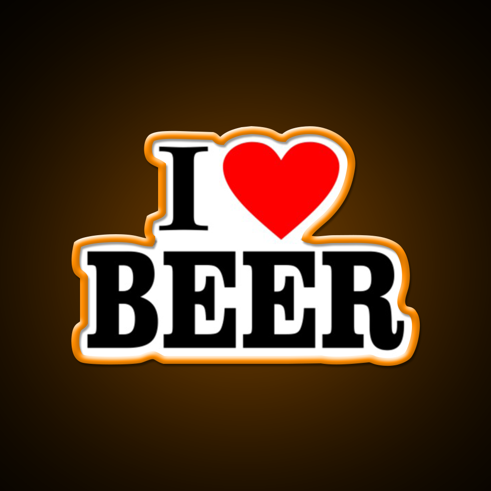 I Love Beer Bar Decor Led Neon Sign Wall Art Rgb Color - LED neon sign view 6
