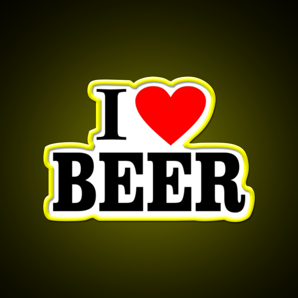 I Love Beer Bar Decor Led Neon Sign Wall Art Rgb Color - LED neon sign view 7