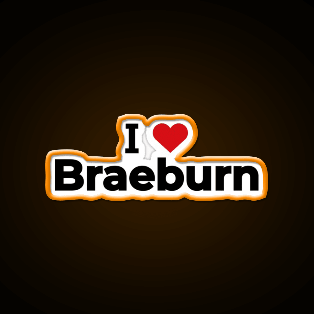 I Love Braeburn Snack Food Led Neon Sign Rgb Color - Shineneon