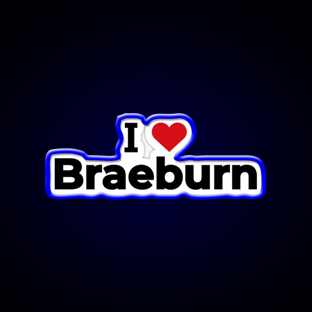 I Love Braeburn Snack Food Led Neon Sign Rgb Color - Shineneon