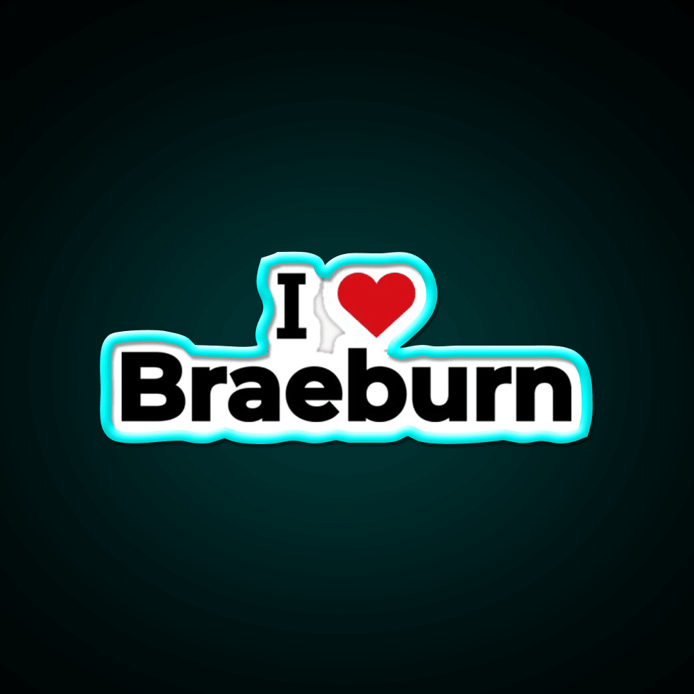I Love Braeburn Snack Food Led Neon Sign Rgb Color - Shineneon