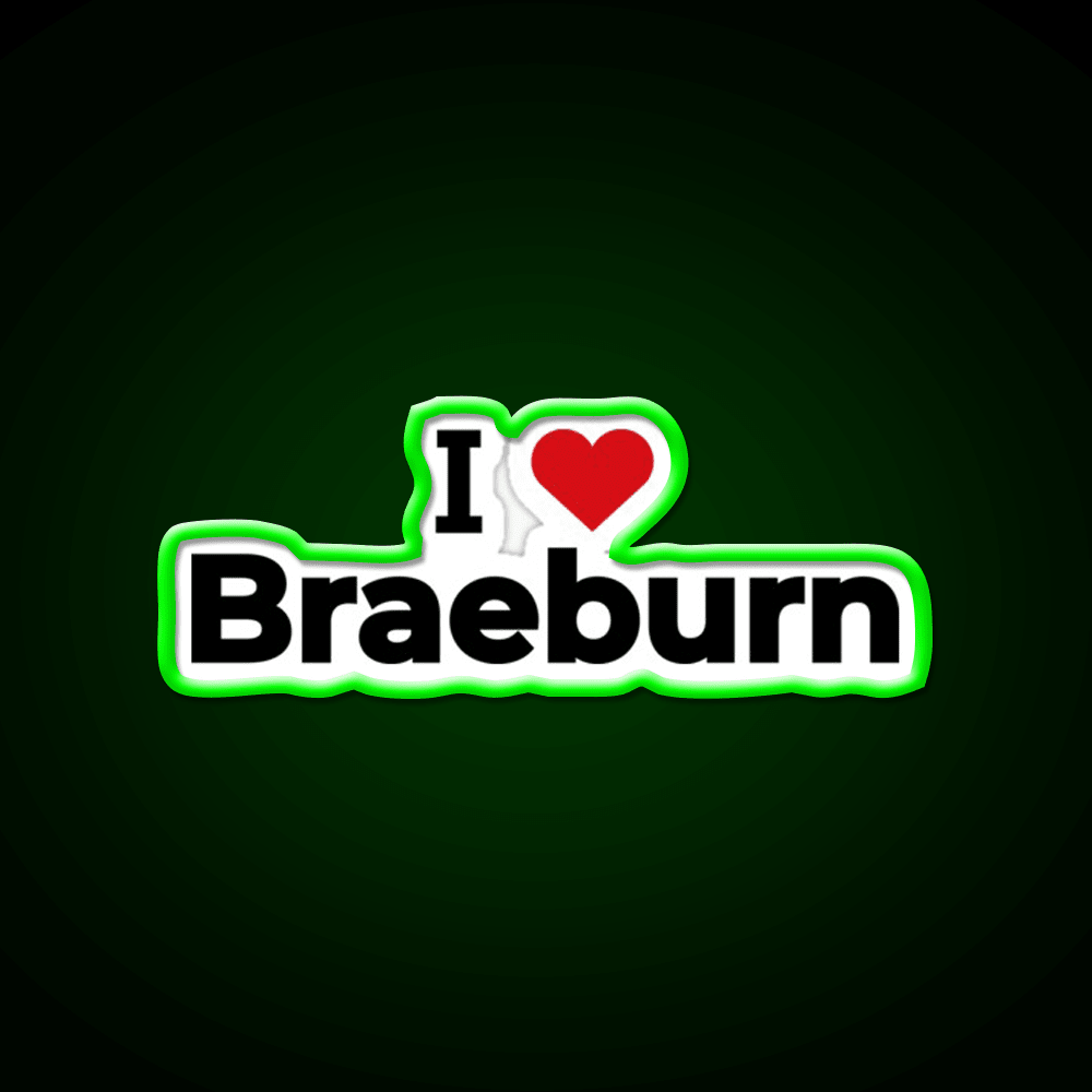 I Love Braeburn Snack Food Led Neon Sign Rgb Color - Shineneon