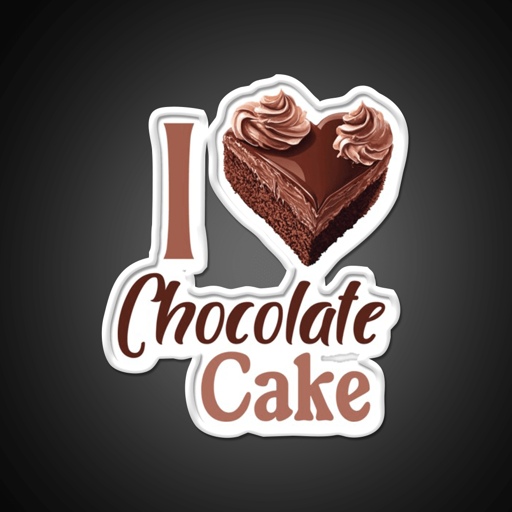 I Love Chocolate Cake Fast Food Led Neon Sign For Burger Place Rgb Color - Shineneon