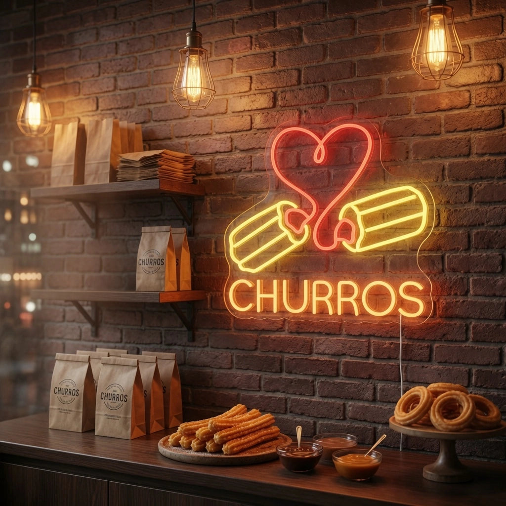 I Love Churros Wall Decor LED Neon Sign - 02 High-Converting Product Image