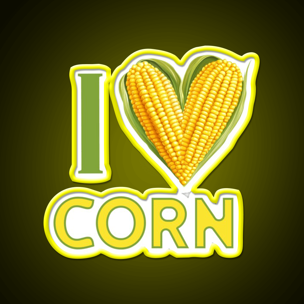 I Love Corn Snack Food Led Neon Sign Rgb Color - Shineneon