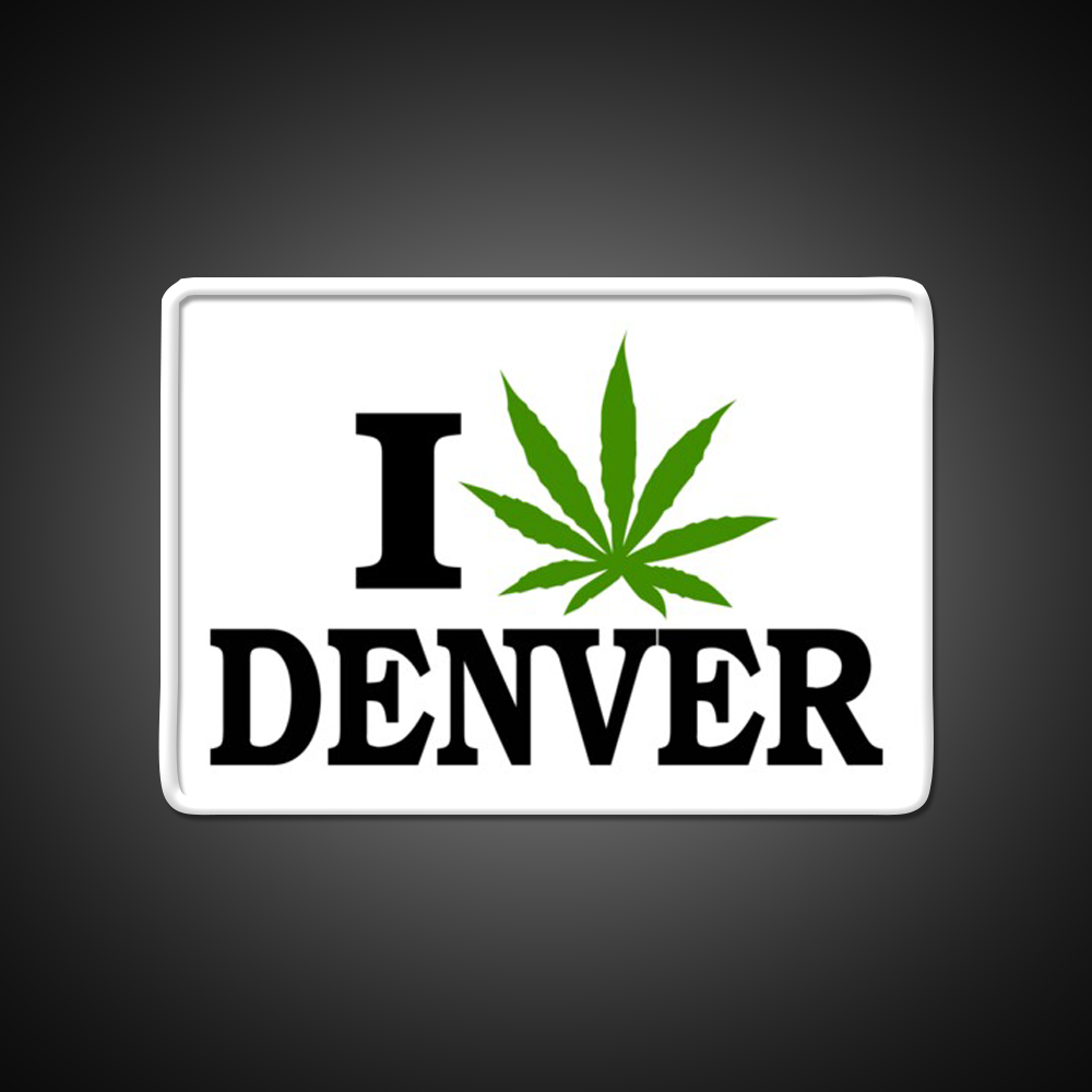 I Love Denver Colorado Hemp Inspired Green Leaf Led Neon Sign Rgb Color - LED neon sign view 11