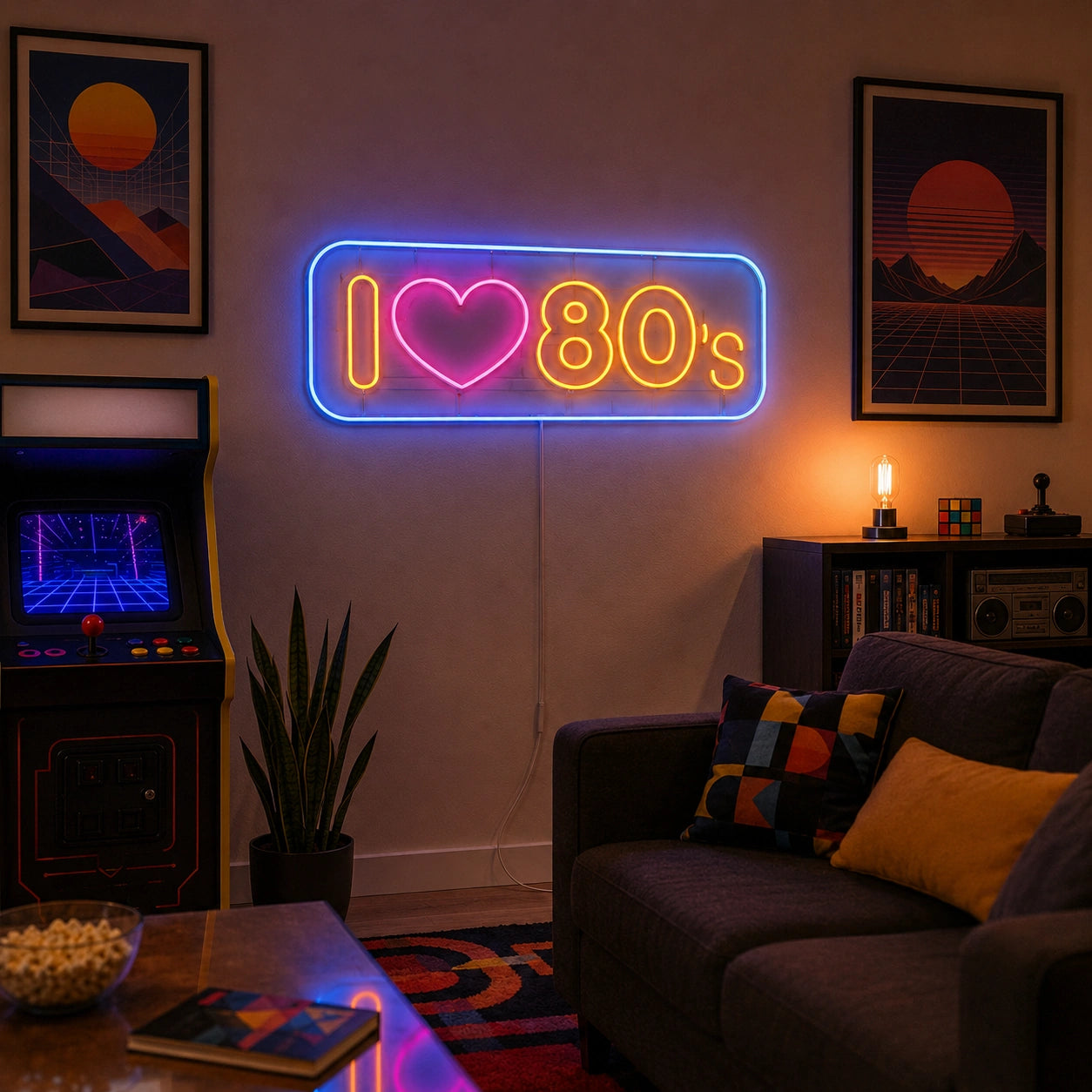 I Love Eighties Neon Sign LED Neon Sign real lifestyle scene