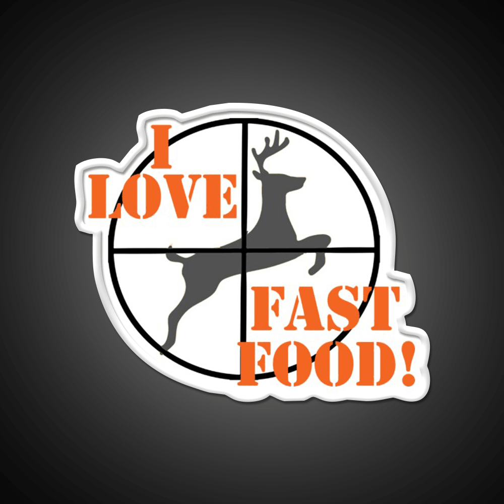 I Love Fast Food Led Neon Sign For Burger Place Wall Art Rgb Color - Shineneon