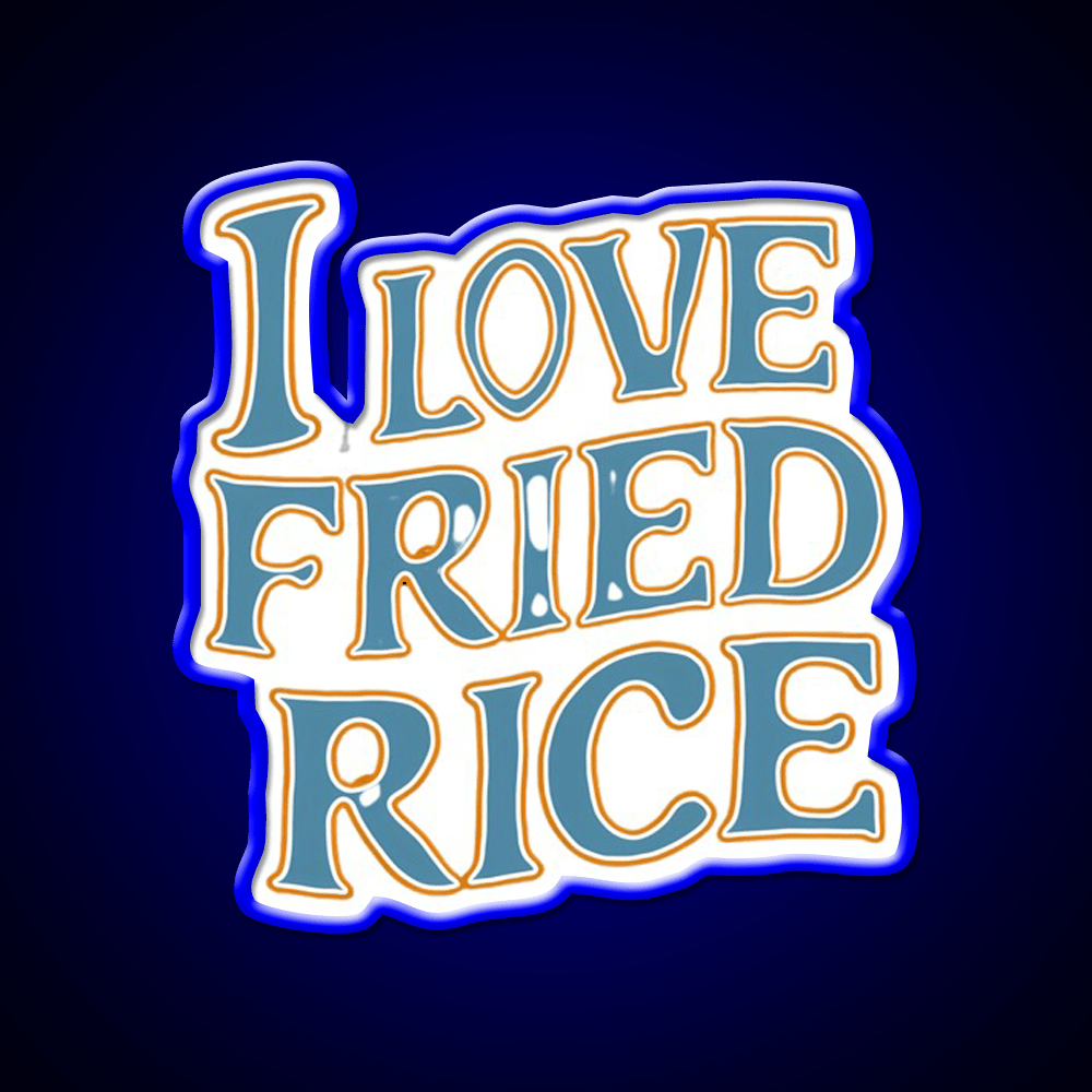 I Love Fried Rice Led Neon Sign Chinese Food Rgb Color - Shineneon