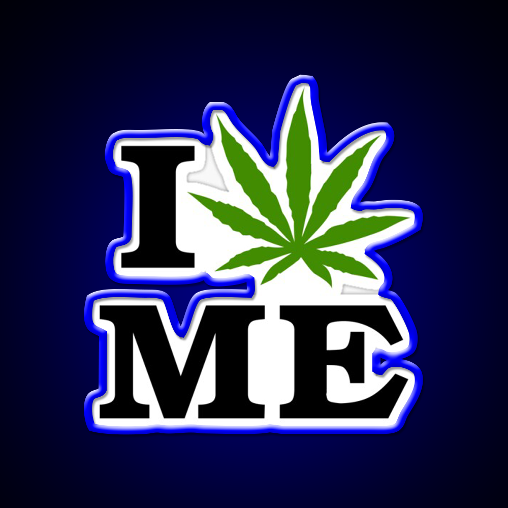 I Love Maine Weed Hemp Inspired Green Leaf Led Neon Sign Rgb Color - LED neon sign view 5
