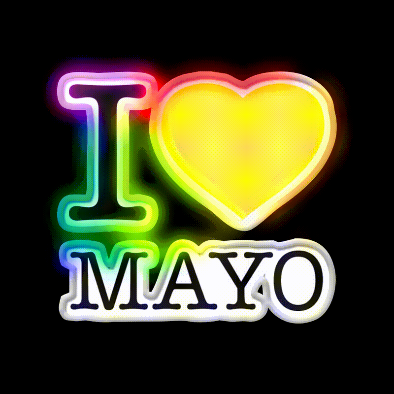I Love Mayonnaise Fast Food Led Neon Sign For Burger Place Rgb Color