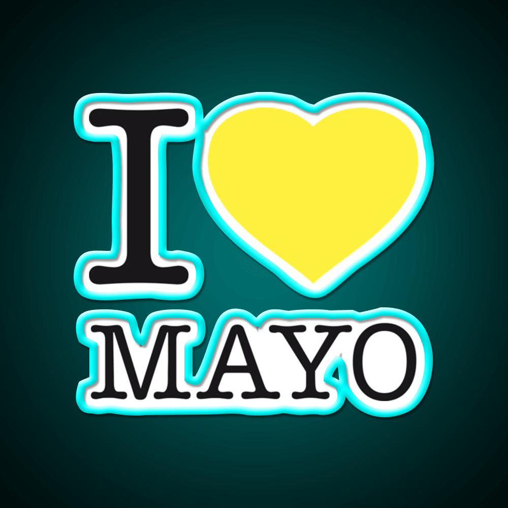I Love Mayonnaise Fast Food Led Neon Sign For Burger Place Rgb Color - Shineneon